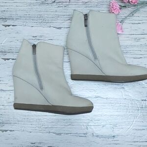 Minty velvet beige double zipper ankle boots autumn winter shoes size 37